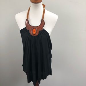 t-bags los angeles • halter top w neck accent